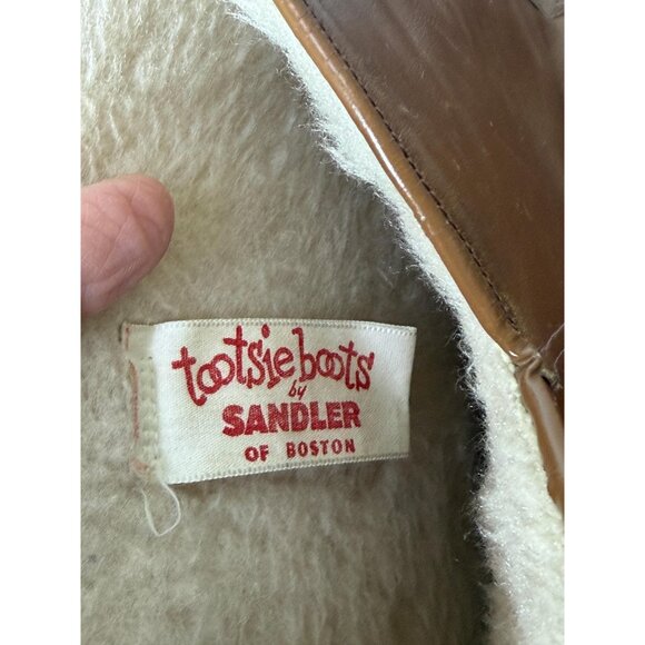 1970s/80s leather boots with fur lining by Tootsie Boots Sandler of Boston - Picture 8 of 8